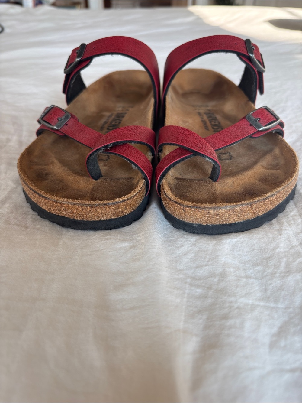 EUC Birkenstock Mayari Sandals, Pull Up Collection in Bordeaux - Rare - Picture 6 of 8